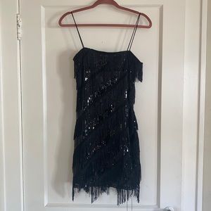 Forever 21 fringe sequin party dress